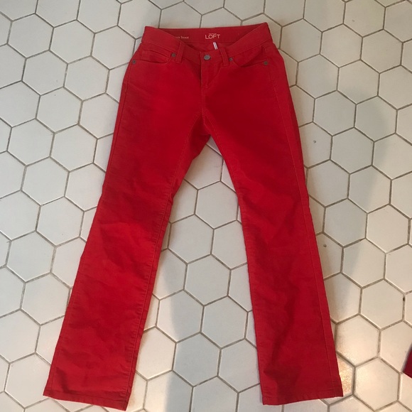 red bootcut low-rise jeans - Picture 3 of 4